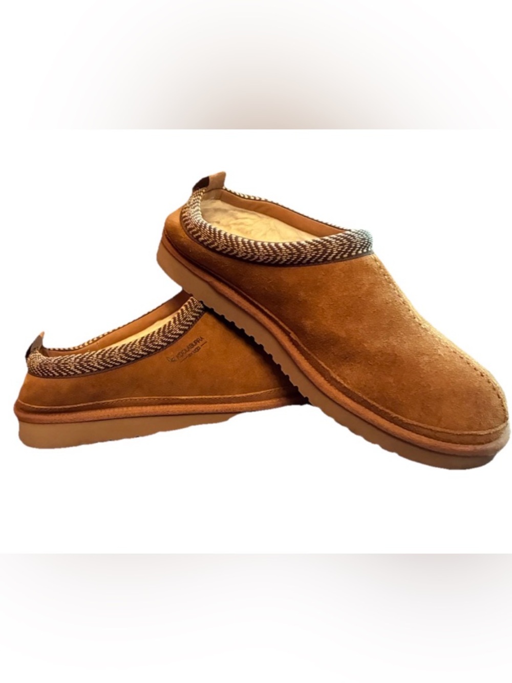 Koolaburra Men's Suede Slip-On Burree Slippers in Chestnut, Size 12